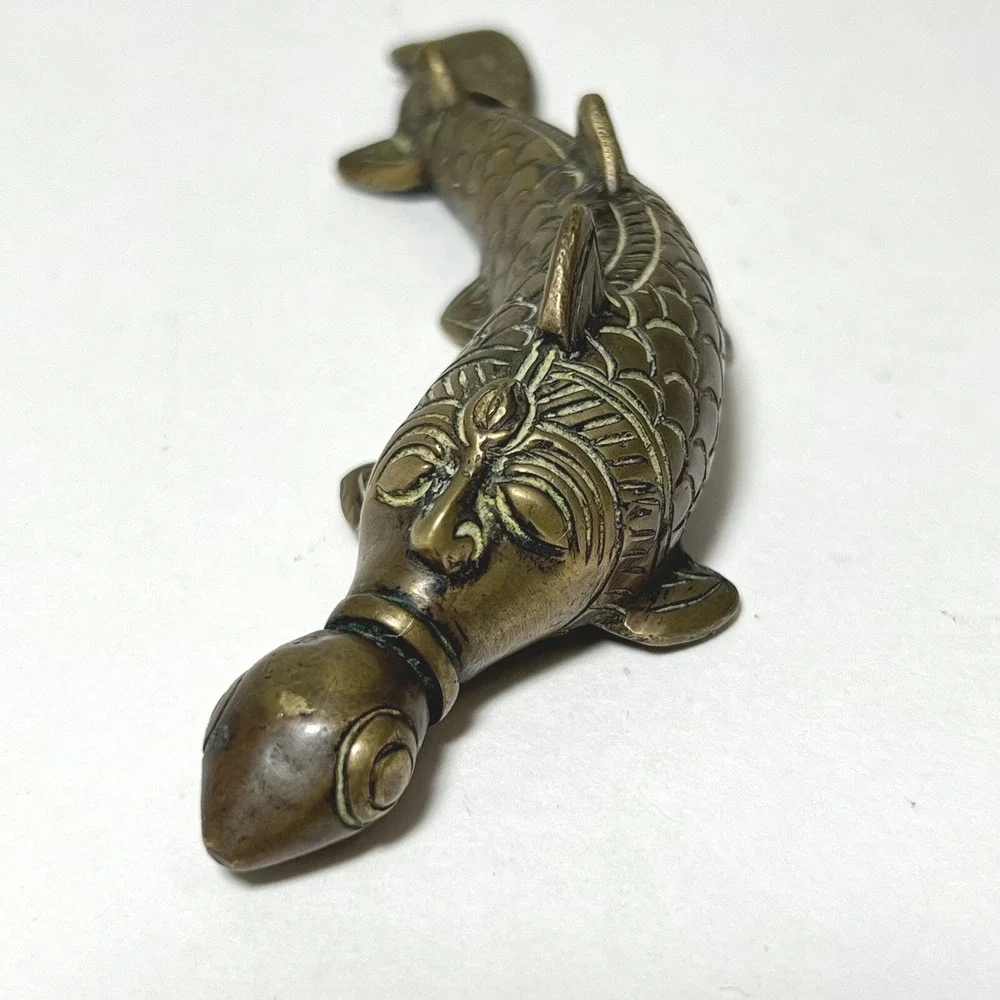 Antique Brass Fish‎ Surma Dani Eyeliner Vintage Old Rare Collectible